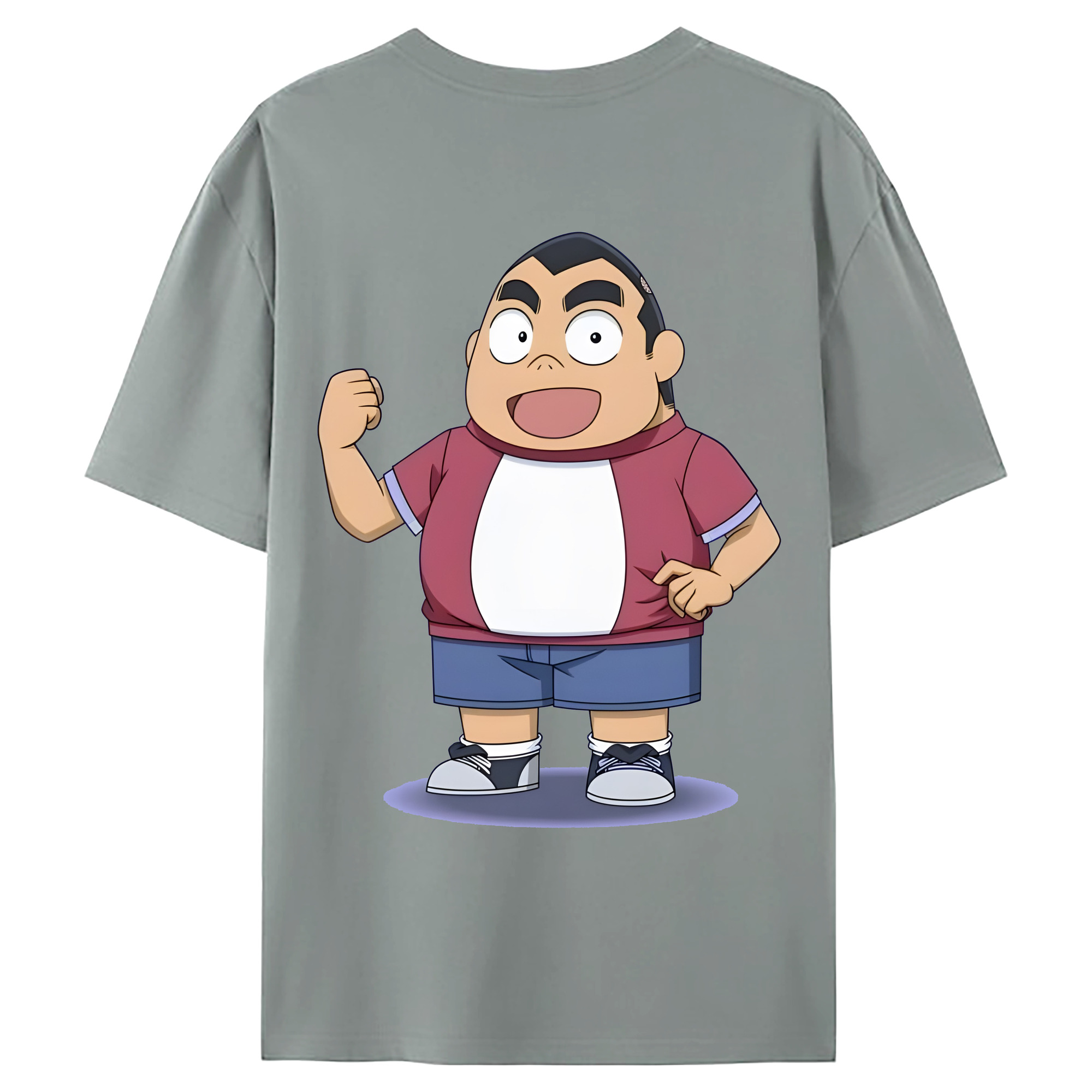 （画像用） 名探偵コナン 小嶋 元太 こじま げんた Detective Conan Kojima Genta 綿100％ メンズ半袖Tシャツ（バックプリント） 通気性